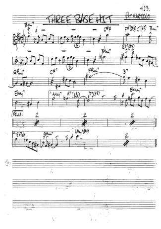 The Real Book of Jazz Three Base Hit score for Clarinet (Bb)
