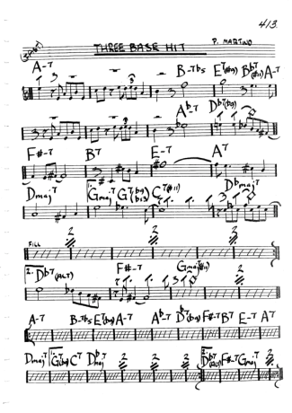 The Real Book of Jazz Three Base Hit score for Clarinet (C)