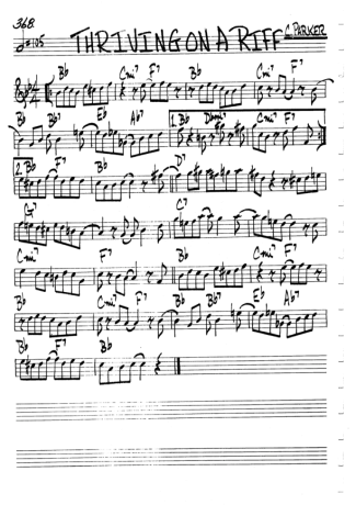 The Real Book of Jazz Thriving On A Riff score for Keyboard