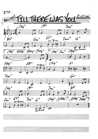 The Real Book of Jazz Till There Was You score for Alto Saxophone