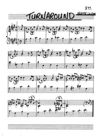 The Real Book of Jazz Turnaround score for Alto Saxophone