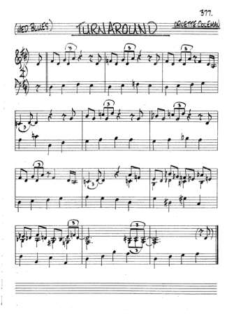 The Real Book of Jazz Turnaround score for Tenor Saxophone Soprano (Bb)