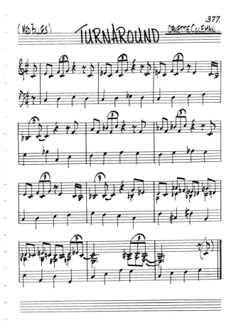 The Real Book of Jazz Turnaround score for Violin