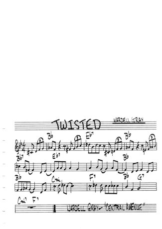 The Real Book of Jazz Twisted score for Clarinet (C)