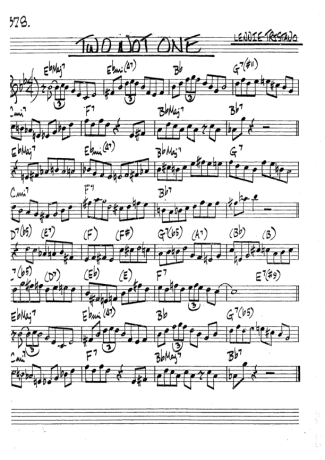 The Real Book of Jazz Two Not One score for Trumpet
