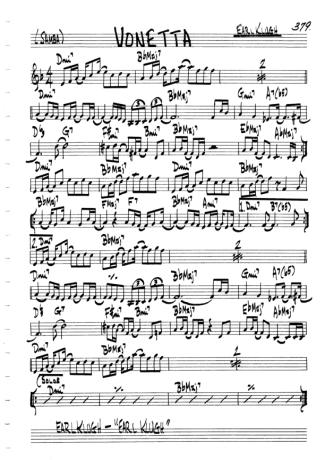 The Real Book of Jazz Vonetta score for Clarinet (C)