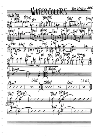 The Real Book of Jazz Water Colors score for Clarinet (C)