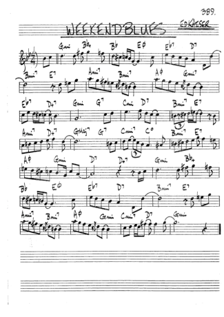 The Real Book of Jazz Weekend Blues score for Clarinet (Bb)