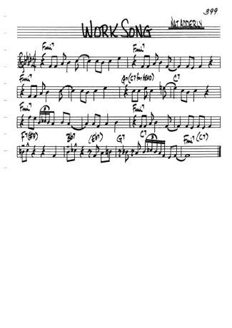 The Real Book of Jazz Work Song score for Clarinet (C)