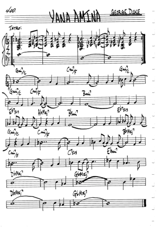 The Real Book of Jazz Yana Amina score for Clarinet (C)