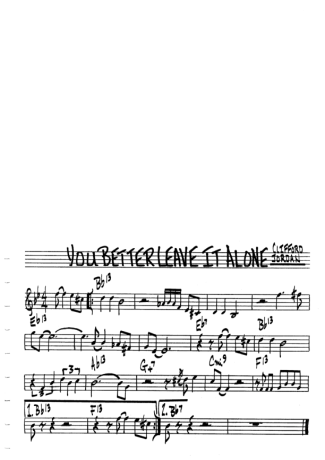 The Real Book of Jazz You Better Leave It Alone score for Violin