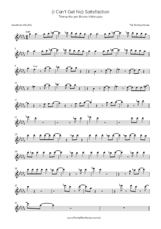 The Rolling Stones (I Can´t Get No) Satisfaction score for Alto Saxophone