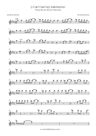 The Rolling Stones (I Can´t Get No) Satisfaction score for Alto Saxophone