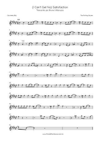 The Rolling Stones (I Can´t Get No) Satisfaction score for Clarinet (Bb)
