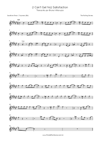 The Rolling Stones (I Can´t Get No) Satisfaction score for Tenor Saxophone Soprano (Bb)