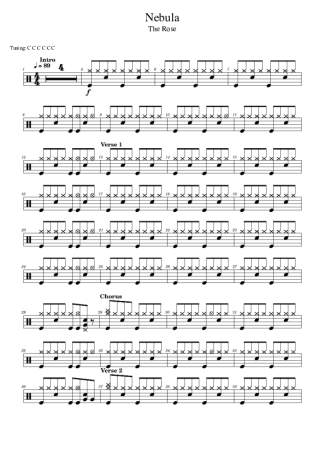Score for Drums