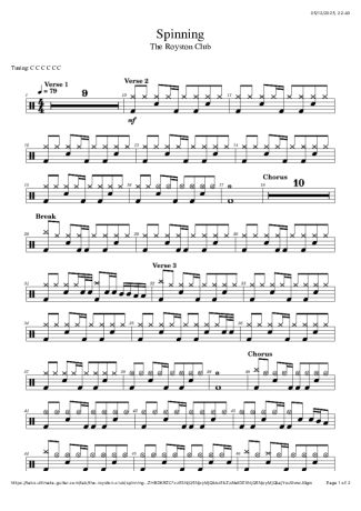 Score for Drums