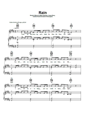 The Script  score for Piano