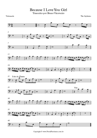 The Stylistics  score for Cello