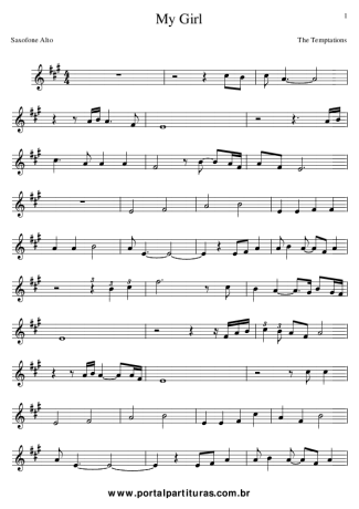 The Temptations  score for Alto Saxophone
