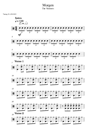 Score for Drums
