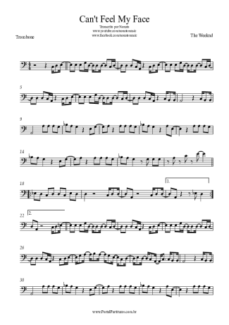 The Weeknd  score for Trombone