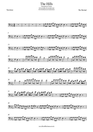 The Weeknd  score for Trombone