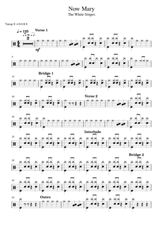 Score for Drums