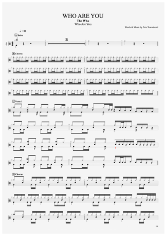 The Who  score for Drums