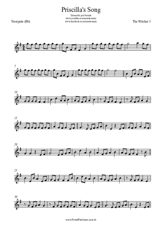 The Witcher 3 The Wolven Storm (Priscilla´s Song score for Trumpet
