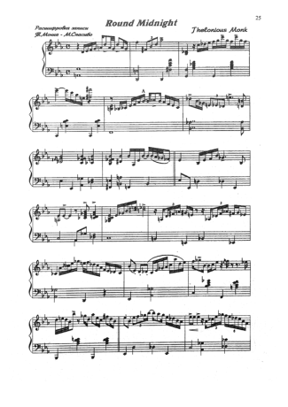 Thelonious Monk  score for Piano