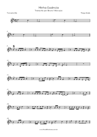 Thiago Brado Minha Essência score for Trumpet
