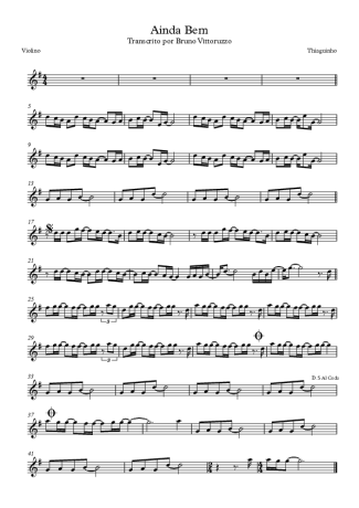 Thiaguinho  score for Violin