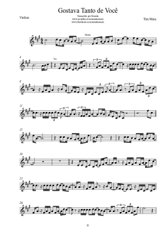 Tim Maia  score for Violin