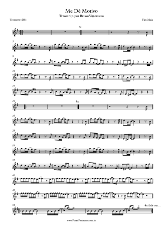 Tim Maia Me Dê Motivo score for Trumpet