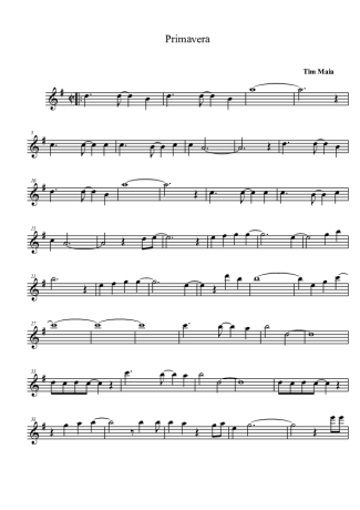 Tim Maia Primavera score for Clarinet (Bb)