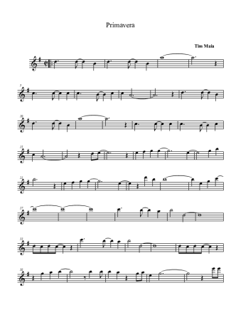 Tim Maia Primavera score for Tenor Saxophone Soprano (Bb)