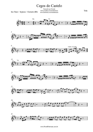 Titãs Cegos Do Castelo score for Tenor Saxophone Soprano (Bb)