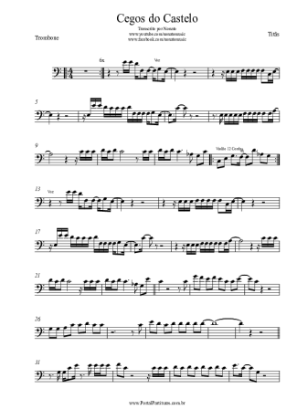 Titãs  score for Trombone