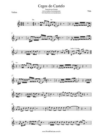 Titãs  score for Violin