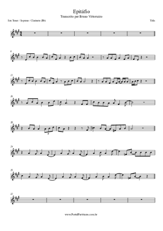 Titãs  score for Clarinet (Bb)
