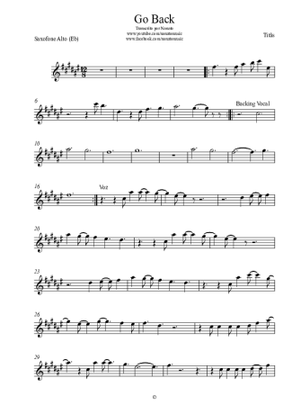 Titãs  score for Alto Saxophone