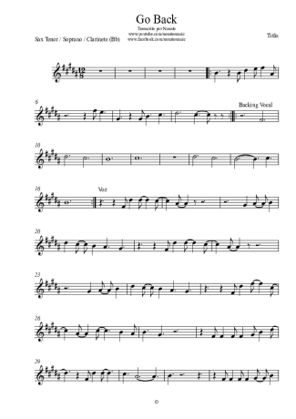 Titãs  score for Clarinet (Bb)