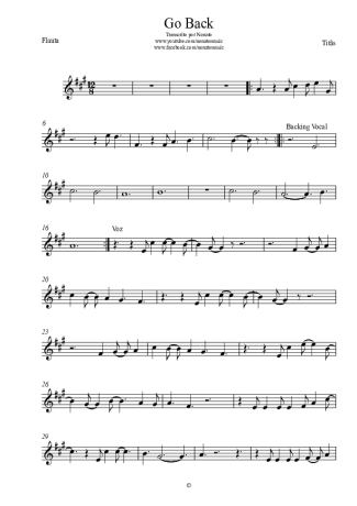 Titãs  score for Flute