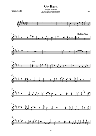 Titãs  score for Trumpet