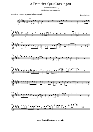 Toca de Assis  score for Clarinet (Bb)