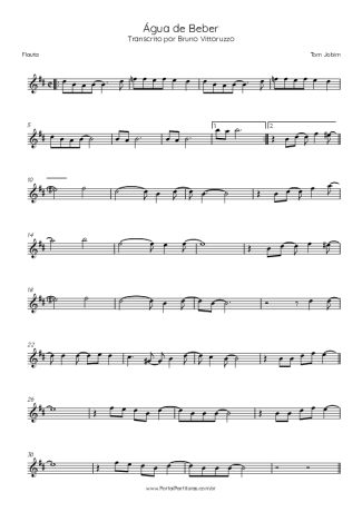 Tom Jobim Água De Beber score for Flute