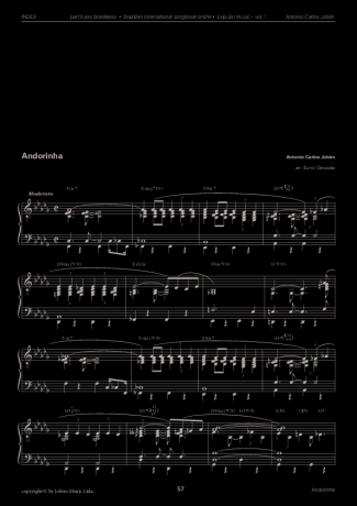 Tom Jobim Andorinha score for Piano