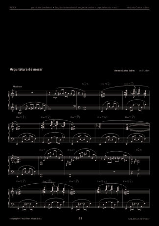 Tom Jobim Arquitetura de Morar score for Piano