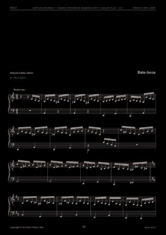 Tom Jobim Bate-boca score for Piano